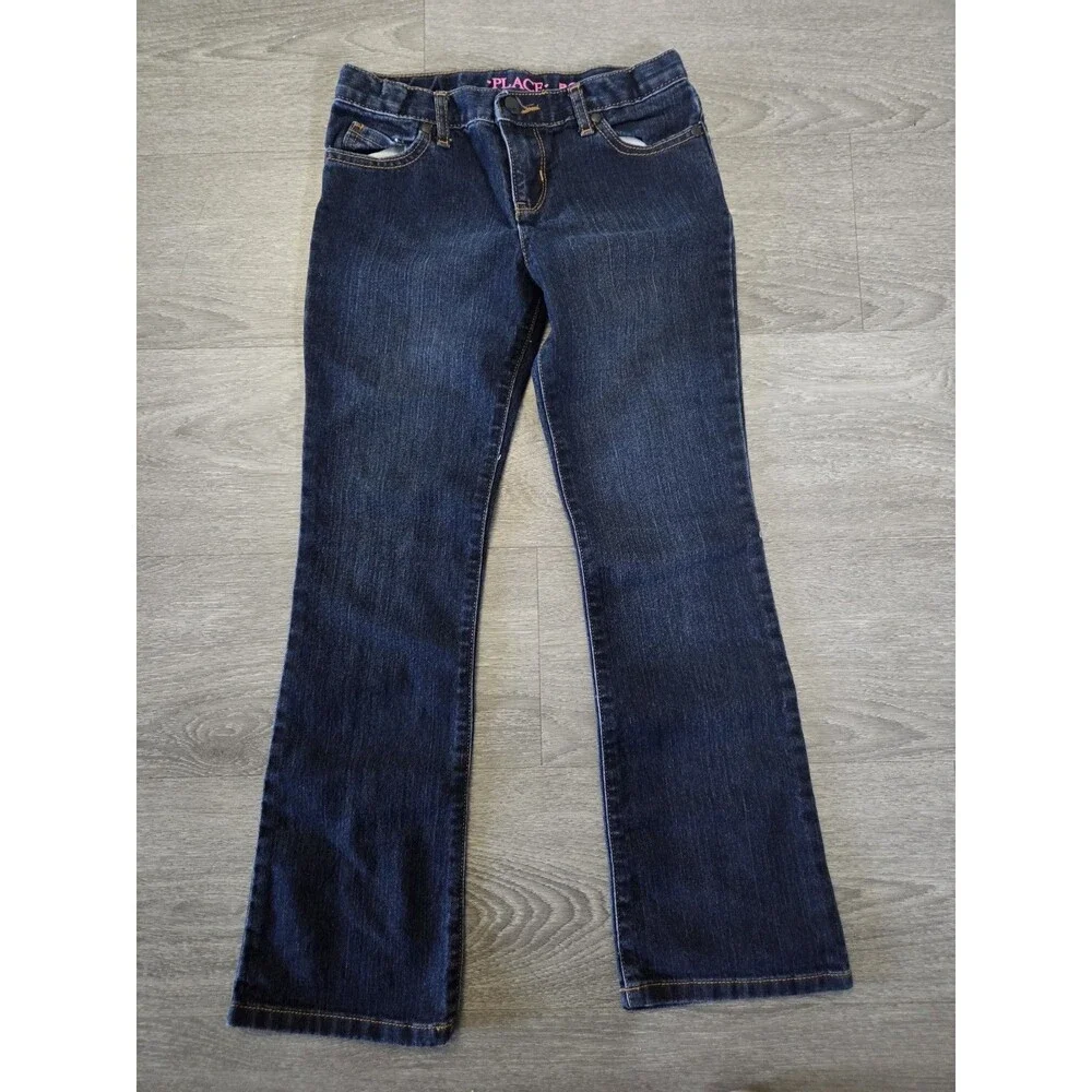 The Children's Place Bootcut Jeans Girls Size 10 Blue Denim Stretch